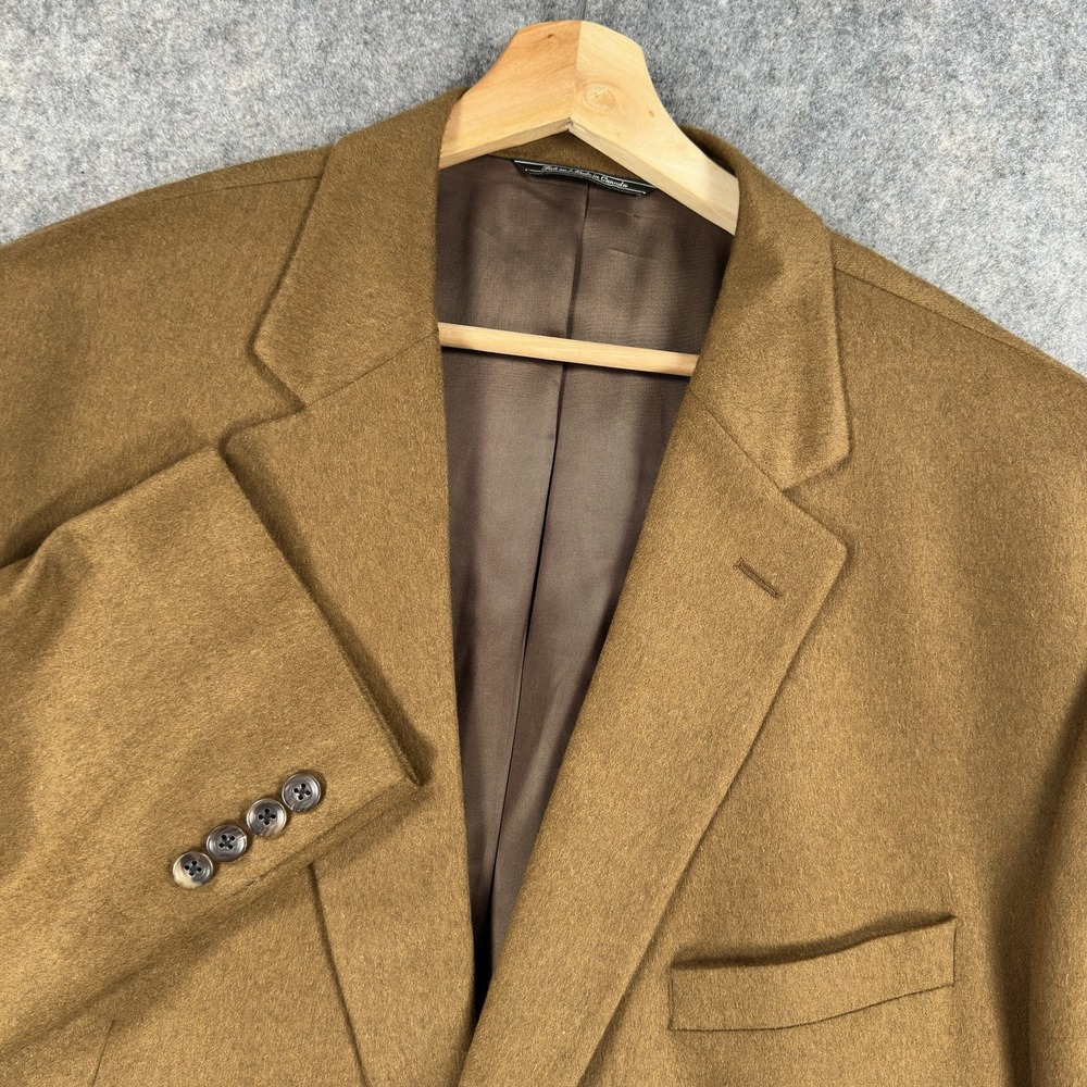 Jack Victor Blazer Mens 50L Brown 100% Cashmere Sport Coat Canada Union Made